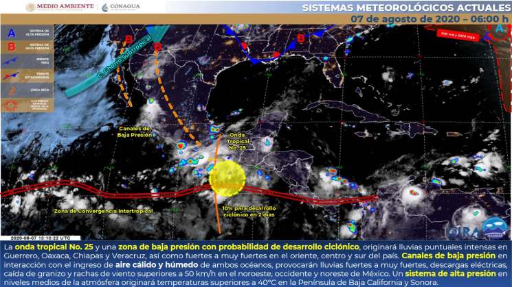 Onda tropical 26 provoca lluvias intensas en regiones de Oaxaca