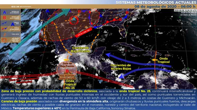 Por onda tropical 25 seguirán lluvias intensas en Oaxaca