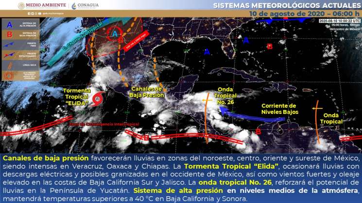 Continuará canal de baja presión causando lluvias en Oaxaca