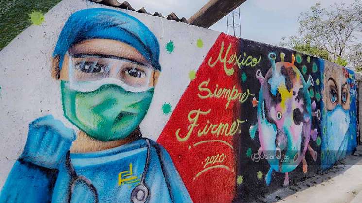 Rinden homenaje a médicos de México con murales