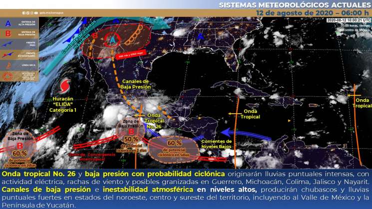 Continúa onda tropical 28 causando lluvias intensas en Oaxaca