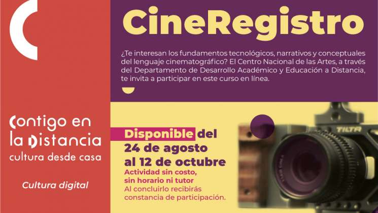 Cenart y Seculta invitan a participar en el curso “CineRegistro”