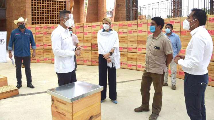 Entrega Alejandro Murat apoyos a apicultores de la Sierra Sur   