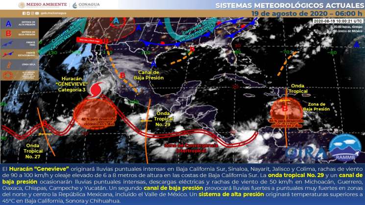 Anuncian ambiente cálido y lluvias en regiones de Oaxaca