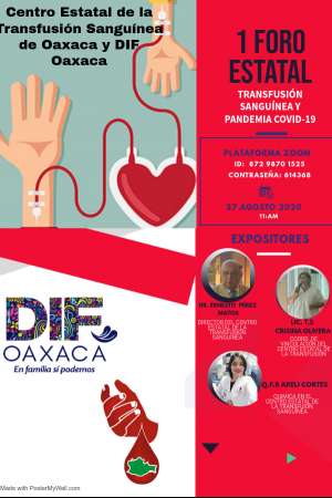 1 Foro Estatal transfusión sanguínea y pandemia por covid-19