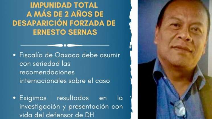 A más de 2 años de desaparición forzada de Ernesto Sernas