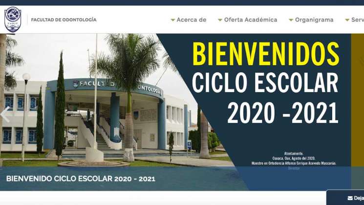 Facultad de Odontología de la UABJO, iniciará clases en línea 