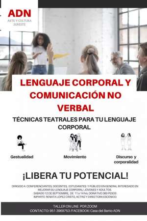 taller intensivo Lenguaje corporal y comunicación no verbal