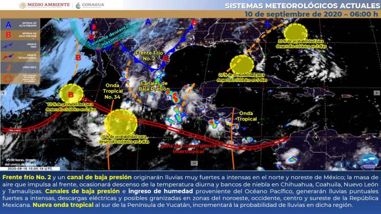 Anuncia SMN  lluvias intensas en regiones de Oaxaca