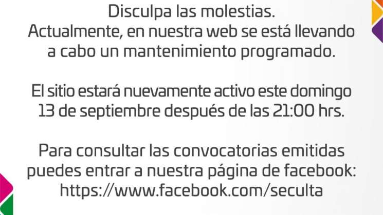 Seculta invita a consultar las convocatorias en  redes sociales