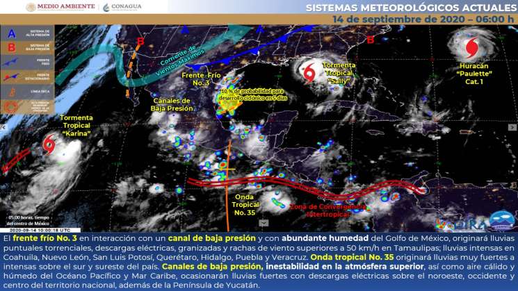 Mantiene onda tropical nublados y lluvias en zonas de Oaxaca