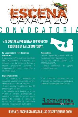 Convocatoria Escena Oaxaca