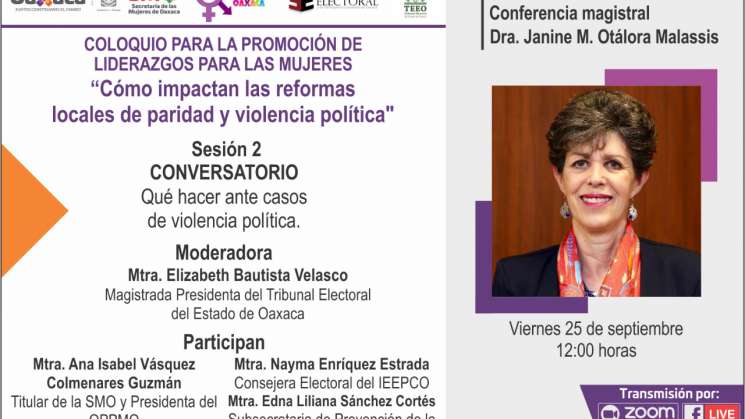 Impartirán conferencia sobre casos de violencia política