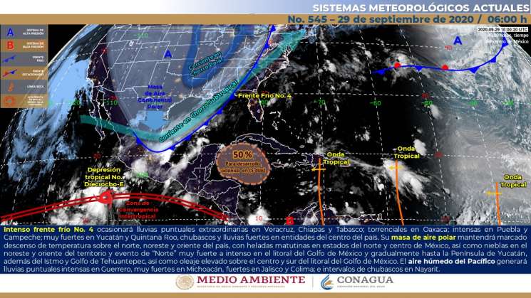 Intenso frío 4 causará lluvias extraordinarias en Oaxaca