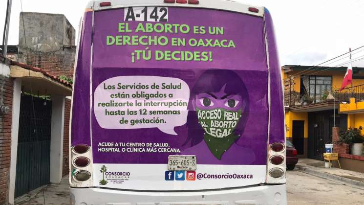  Consorcio Oaxaca sigue campaña por acceso real al aborto legal