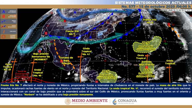 Continuarán nublados y lluvias en Oaxaca por onda tropical