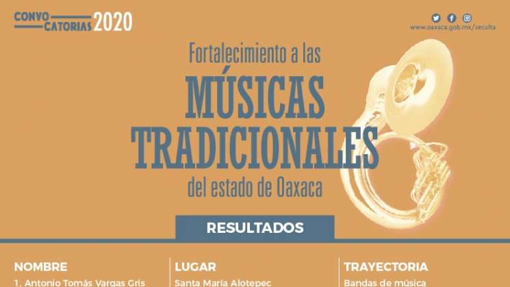 Anuncian seleccionados de Convocatoria de música tradicional