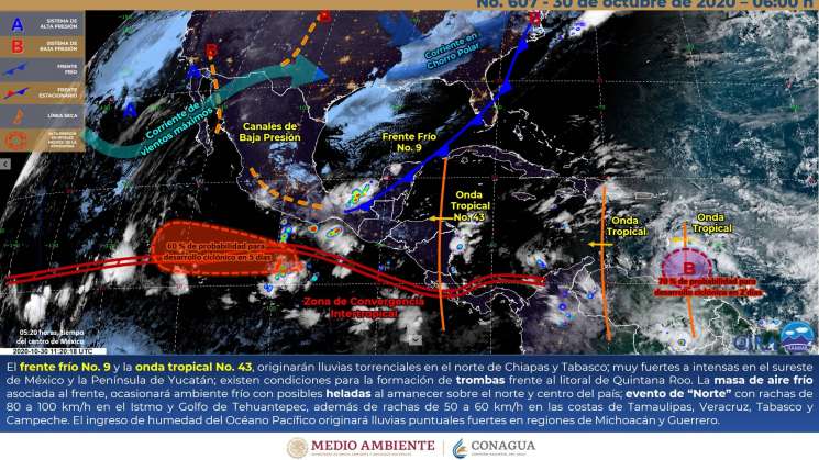 Seguirá evento norte y lluvias en regiones de Oaxaca