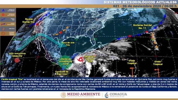  ETA sigue con norte en el Istmo y lluvias en partes de Oaxaca