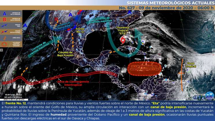 Anuncian lluvias puntuales en regiones de Oaxaca