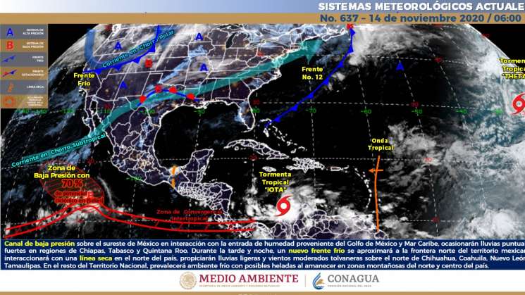 Ambiente caluroso en la costa y chubascos en partes de Oaxaca