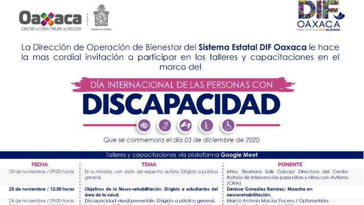 Actividades en Día Internacional de las Personas con Discapacidad