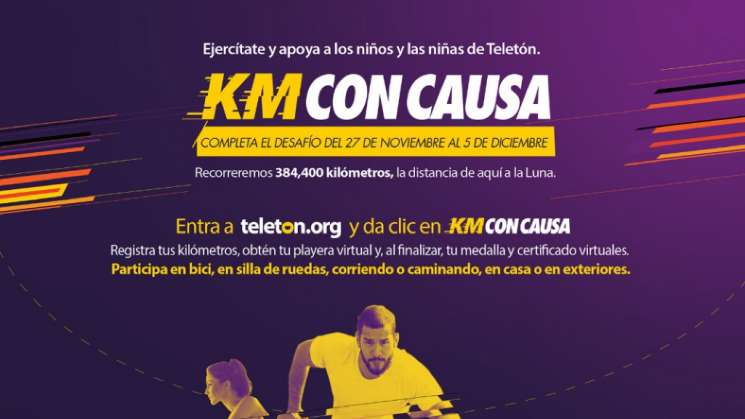 Invitan Incude Oaxaca y Teletón al “KM Con Causa” 