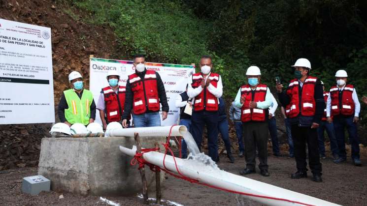 Suministro permanente de agua para San Pedro y San Pablo Ayutla