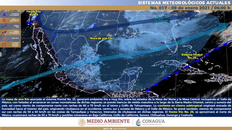 Continua norte en el Istmo y clima cálido en costas de Oaxaca