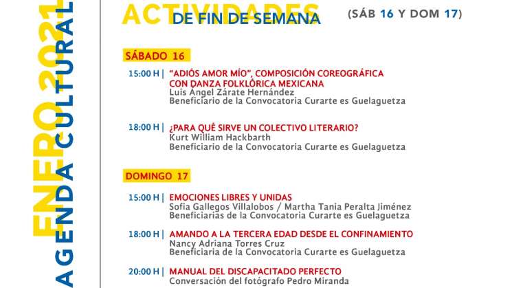 Invita Seculta a disfrutar programación cultural de fin de semana