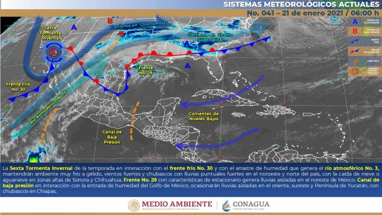 Canal de baja presión mantendrá potencial de lluvias en Oaxaca 