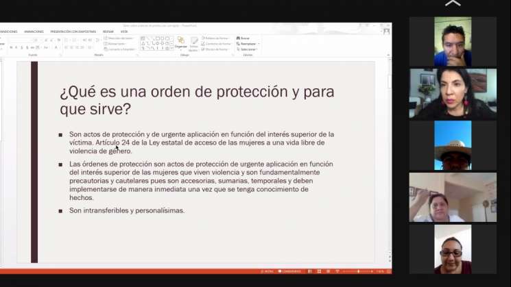 inaugura SMO  taller en línea sobre “Ordenes de Protección”