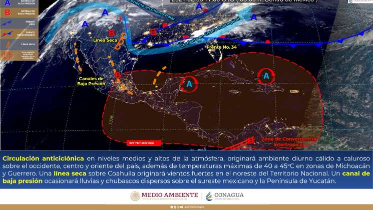 SMN anuncia clima despejado  y caluroso en gran parte de Oaxaca