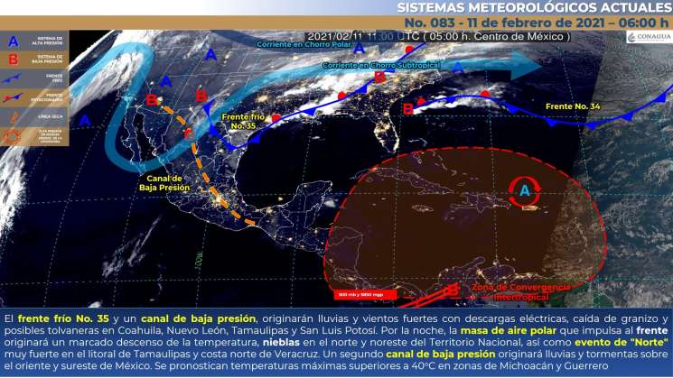 Anuncian cielo medio nublado con intervalos de lluvia en Oaxaca