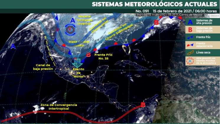 Habrá Cielo nublado con lluvias puntuales fuertes en Oaxaca