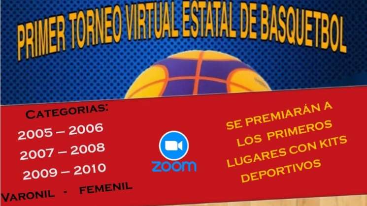 Inicia el Primer Torneo Virtual Estatal de Basquetbol  