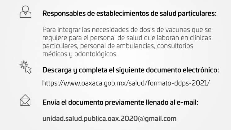 Inicia censo del personal sanitario privado para vacunación