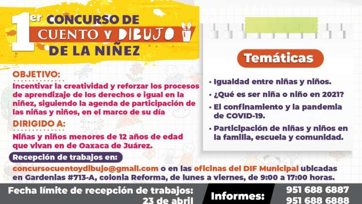 Lanzan Convocatoria para  concurso “Cuento y Dibujo de la Niñez”