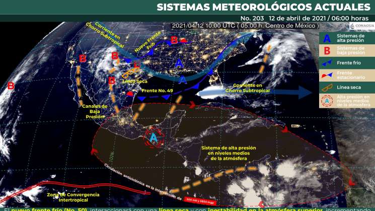  Sin lluvia en Oaxaca con ambiente caluroso en la costa