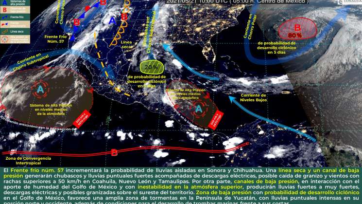 Anuncian nublados y lluvias en regiones de Oaxaca