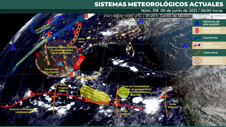 Anuncian lluvias locales en Oaxaca, ambiente cálido en costas