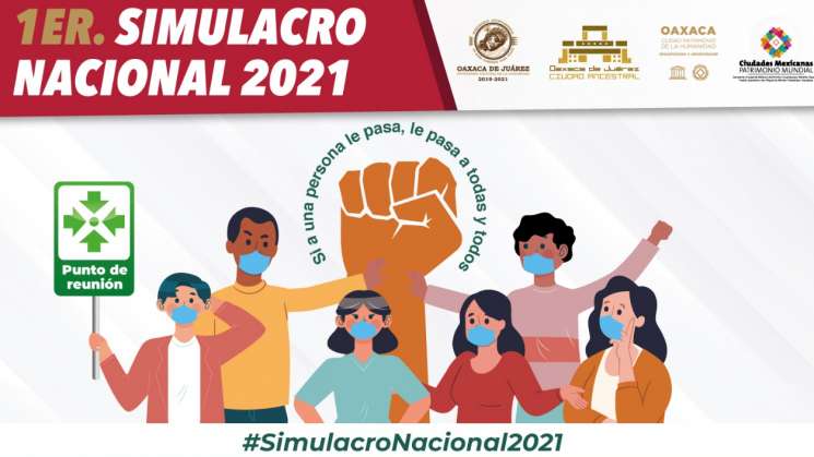 Capital de Oaxaca participará en Primer Simulacro Nacional 2021