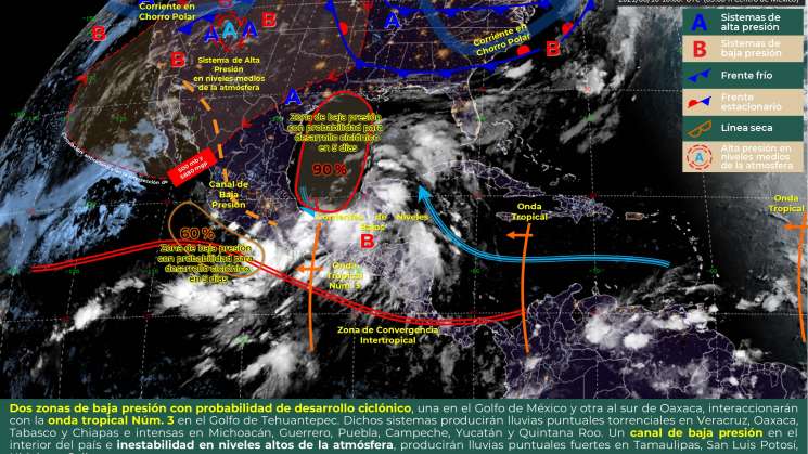 Onda tropical Núm. 3 provoca mas lluvias intensas en Oaxaca