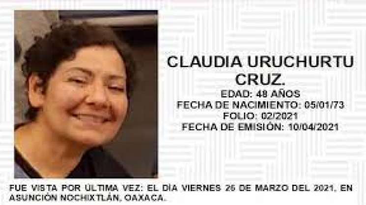 Continua plan de búsqueda de Claudia Uruchurtu Cruz