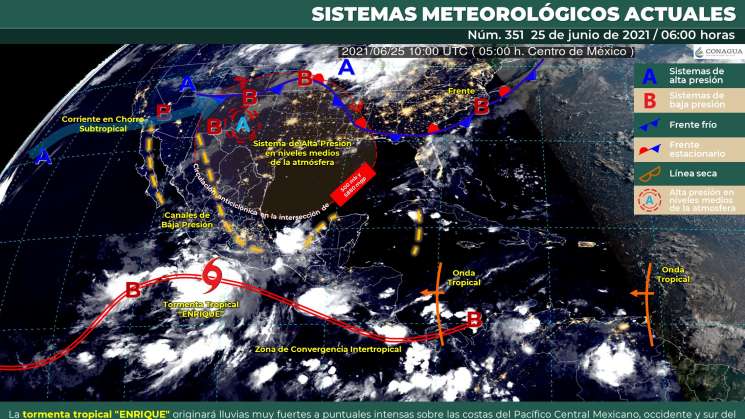 Continúan lluvias intensas en zonas de Oaxaca, oleaje en costas