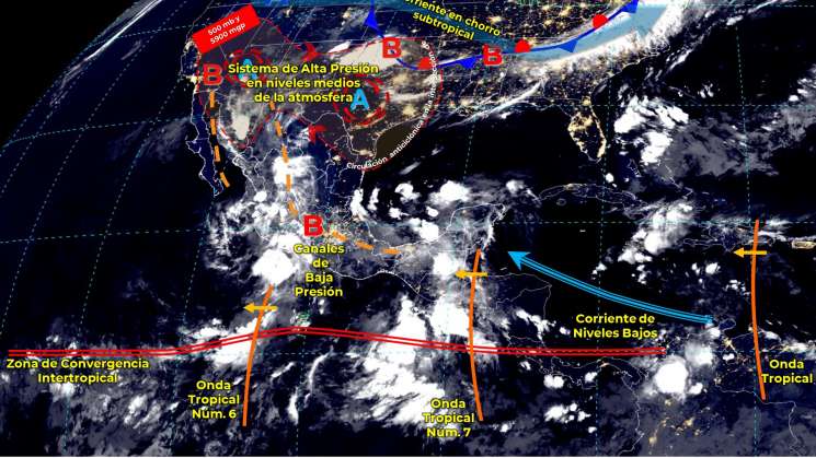 Anuncian cielo medio nublado con lluvias diurnas en Oaxaca