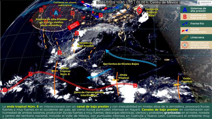 Onda tropical causa lluvias y tormentas en Oaxaca