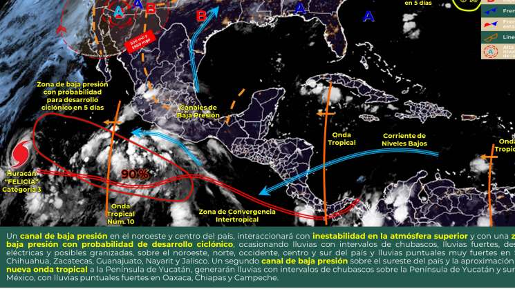 Seguirán las lluvias en regiones de Oaxaca