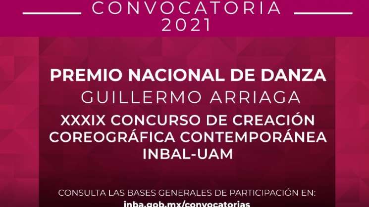 Convocan a participar en Premio Nacional de Danza