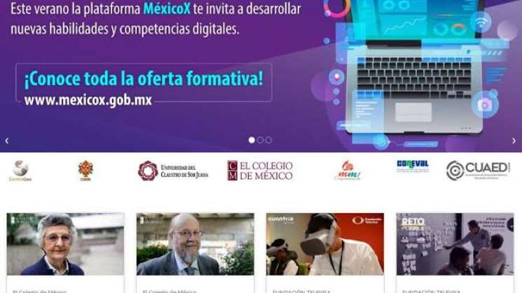 Plataforma digital MéxicoX oferta 83 cursos de capacitación 